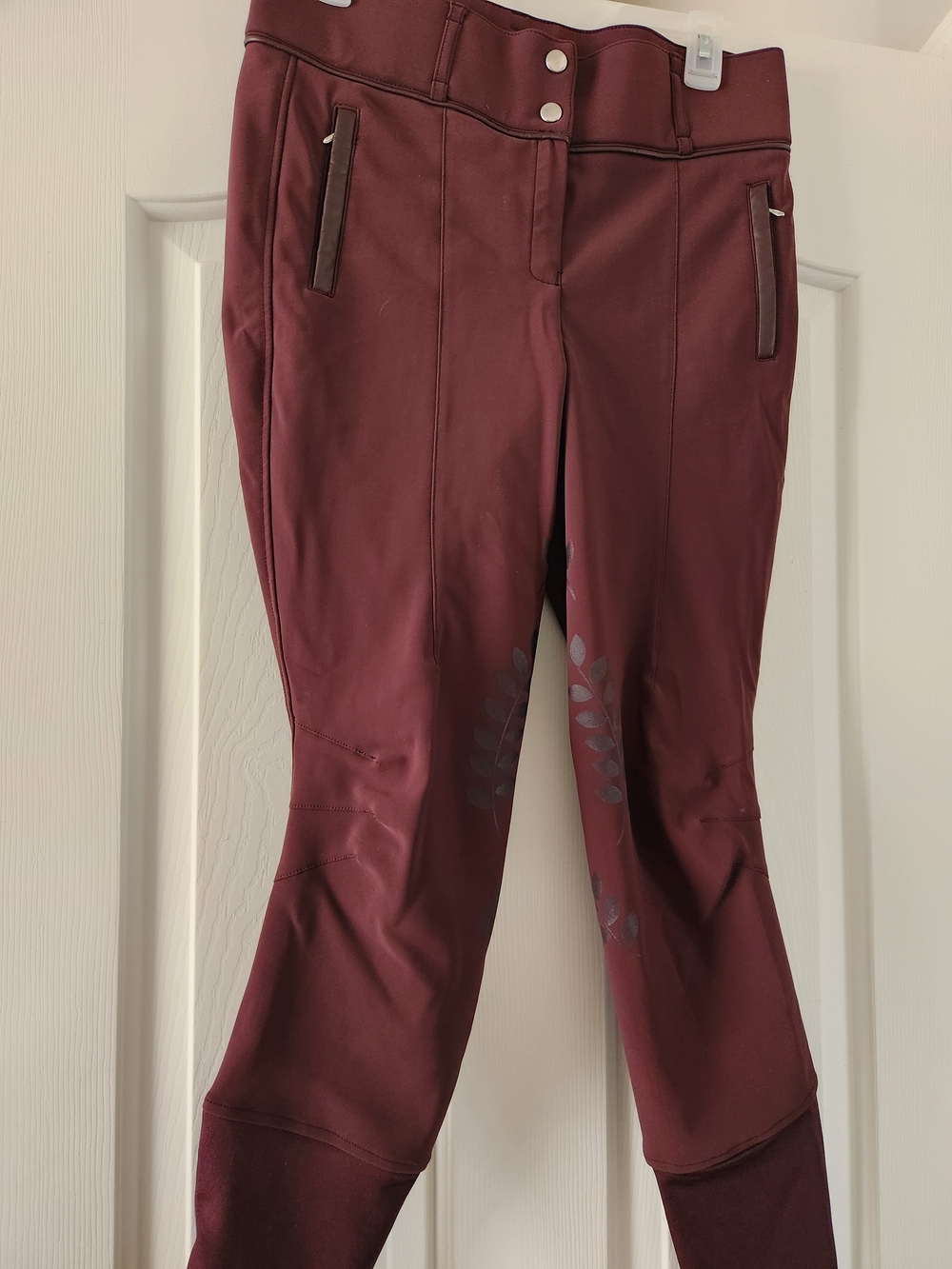 Burgundy PS of Sweden Riding Breeches with Grip Knee Patches